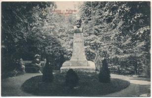 1917 Budapest XII. Svábhegy, Jókai Mór szobor (ázott / wet damage)