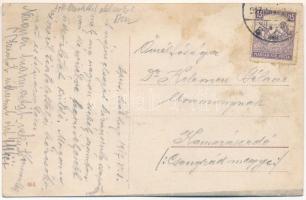 1917 Budapest XII. Svábhegy, Jókai Mór szobor (ázott / wet damage)