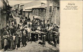 Izmir, Smyrne, Smyrna; Marché aux figues dans les bazars / Feigenmarkt im Bazar / fig market (Rb)