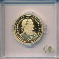 "Trieri arany solidus érmének jelzett utánverete" aranyozott Ag (10g/0.999/25mm) kapszulában, tanúsítvánnyal T:PP "Copy of the gold solidus of Trier" gilt Ag (10g/0.999/25mm) in capsule, with certificate C:PP