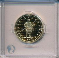 "Trieri arany solidus érmének jelzett utánverete" aranyozott Ag (10g/0.999/25mm) kapszuláb...