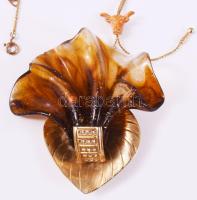 Aranyozott bross + nyaklánc