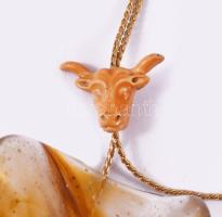 Aranyozott bross + nyaklánc