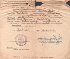 1931 Igazolvány a Károly csapatkereszt viselési jogosultságáról