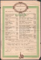 1961-1989 3 db régi étlap Körúti söröző, Hotel Palace stb