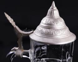 Söröskorsó fém fedéllel, jelzett, hibátlan, m: 24 cm