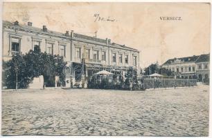 1914 Versec, Werschetz, Vrsac; Hotel Baross szálloda. Kehrer Lajos kiadása / hotel (ázott / wet dama...
