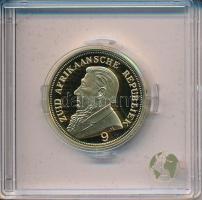 "1899-es "Single 9" érmének jelzett utánverete" aranyozott Ag (10g/0.999/25mm) kapszulában, tanúsítvánnyal T:PP "Copy of the 1899 "Single 9" coin" gilt Ag (10g/0.999/25mm) in capsule, with certificate C:PP