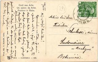 1913 Rab, Arbe; utca részlet / street view (EK)