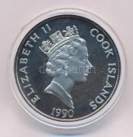 Cook-szigetek 1990. 50$ Ag "500 éves Amerika 1492-1992 - Abraham Lincoln" kapszulában T:PP Cook Islands 1990. 50 Dollars Ag "500 Years of America 1492-1992 - Abraham Lincoln" in capsule C:PP Krause KM#48