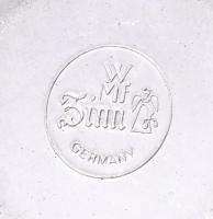 WMF kupicás pohár készlet, jelzett, fa tartón, m: 4,5 cm, h: 25 cm