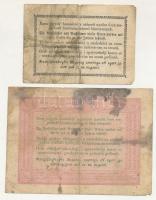 1848. 5Ft barna nyomat "XO.d. 565620" "Kossuth bankó" + 1849. 30kr "Kossuth...