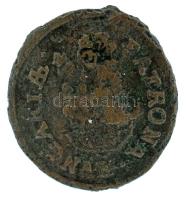 1707K-B Rézpoltúra "II. Rákóczi Ferenc" (2,08g) T:VF,F patina Hungary 1707. Poltura "Francis II Rákóczi" Kremnitz (2,08g) C:VF,F patina Huszár: 1549., Unger II.: 1139.a
