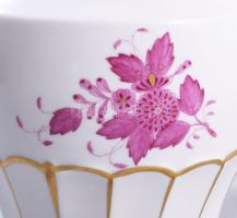 Herendi Apponyi purpur mintás váza, jelzett, hibátlan, m: 15 cm