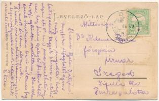 Hidasliget, Bruckenau, Pischia; Templom. A képeslap címzettje Dr. Kelemen Béla, Szeged-Csongrád várm...