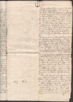 1822 Kapnik hivatalos levél az udvari kamarának későbbi, 1860-as okmánybélyegekkel