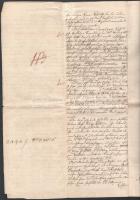 1822 Kapnik hivatalos levél az udvari kamarának későbbi, 1860-as okmánybélyegekkel