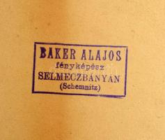 ca 1900 Selmecbányai mérnökök csoportképe, nagy méretű kemányhátú fotó 34x26 cm