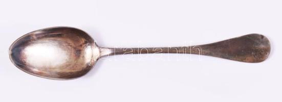 Ezüst (Ag) teás kanál szett, 6 darab, monogramos, jelzett, nettó 138g