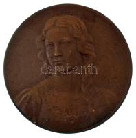 Berán Lajos (1883-1943) 1980 k. "Budapesti emlék" kétoldalas bronz emlékérem, későbbi öntött változat (79mm) T:XF