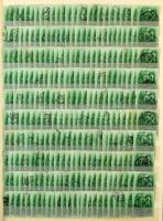 1938 Szent István III. sor sok példányos főleg bélyegzett készlete, közte szép bélyegzések, 24 lapos A/4 berakóban