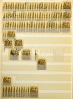 1938 Szent István III. sor sok példányos főleg bélyegzett készlete, közte szép bélyegzések, 24 lapos...