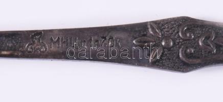 Orosz 6 darabos kávéskanál szett, dobozában, h: 12,5 cm