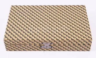 Orosz 6 darabos kávéskanál szett, dobozában, h: 12,5 cm