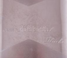 2 darab fém laposüveg, h: 13 cm alatt