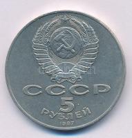 Szovjetunió 1987. 5R Cu-Ni "A nagy októberi szocialista forradalom 70. évfordulója" T:AU Soviet Union 1987. 5 Roubles Cu-Ni "70th Anniversary of the Great October Socialist Revolution" C:AU Krause Y#208