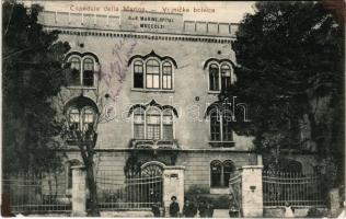 1913 Pola, Pula; K.u.K. Marine-Spital, K.u.K. Kriegsmarine / Osztrák-magyar haditengerészet kórháza / Ospedale della Marina / Vojnicka bolvica / Austro-Hungarian Navy mariner hospital (ragasztónyom / glue marks)