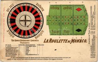 1908 Monte Carlo, La Roulette de Monaco. H. Guggenheim &amp; Co. No. 387. Emb. litho (pinhole)