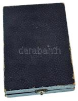 1930-1940 k. Levente plakett márványtalpon, eredeti sérült tokban (95x148mm) T:XF