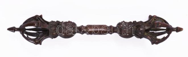 Díszes tibeti vadzsra, h: 16 cm