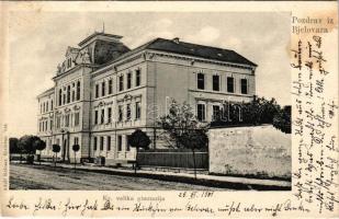 1901 Belovár, Bjelovar; Kr. velika gimnazija / grammar school. Adolf Kolesar (Rb)