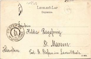 1901 Belovár, Bjelovar; Kr. velika gimnazija / grammar school. Adolf Kolesar (Rb)