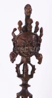 Díszes tibeti phurba, h: 14 cm