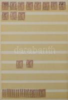 1915 Hadisegély (II.) bélyegek sok példányos készlete, főleg bélyegzetten, szépen rendezve 16 lapos ...