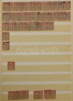 1915 Hadisegély (II.) bélyegek sok példányos készlete, főleg bélyegzetten, szépen rendezve 16 lapos ...