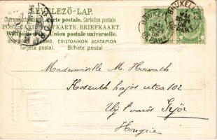 1908 A Magyar Királyi Posta bélyegei, címer / Hungarian stamps and coat of arms. Philatelie-Ansichts...