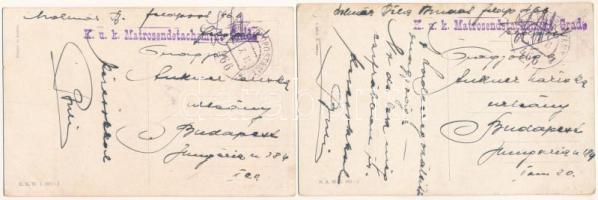 5 db RÉGI osztrák humoros művészlap. B.K.W.I. / 5 pre-1945 Austrian humour art postcards + "K.u...