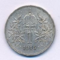 Ausztria 1915. 1K Ag "Ferenc József" T:XF, patina Austria 1915. 1 Corona Ag "Franz Joseph" C:XF, patina Krause KM#2820
