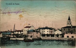 1913 Fazana, Fasana; port, shore (Rb)