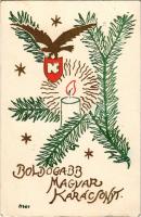 1941 Boldogabb magyar karácsonyt / Hungarian irredenta propaganda with Christmas greeting. artist signed (EK)