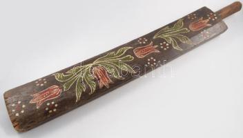 Mángorló. cca 19. sz. vége, magyar, kopással, hátoldalán festéssel, h: 77 cm