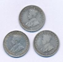 Ausztrália 1917-1925. 3p Ag "V. György" (3xklf) T:VF patina
Australia 1917-1925. 3 Pence ...