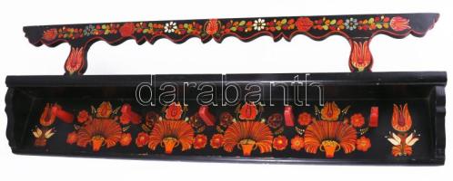 Tányértartó polc. Harta, 20. sz. első harmada, javított, 90x27 cm /// KIZÁRÓLAG SZEMÉLYES ÁTVÉTEL, N...