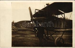 1919 Repülőgép és pilóta / aircraft and pilot. photo (EK)