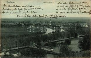 1908 Károlyváros, Karlovac; látkép. L. Reich kiadása / general view (EK)