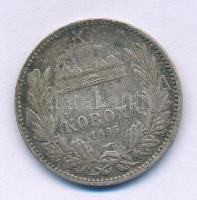 1895KB 1K Ag "Ferenc József" T:F patina Adamo K5